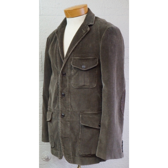 J Crew Ludlow Blazer Mens M Corduroy Unstructured Sports Coat Elbow Patch - Picture 3 of 11